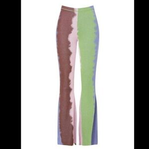 House of Sunny She's Electric Tie-dyed flared knit pull on Pant SIZE 6